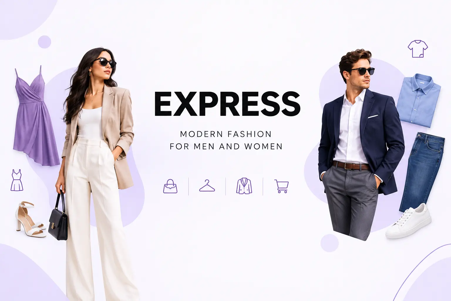 Express Clothing: contemporary garment for men and women